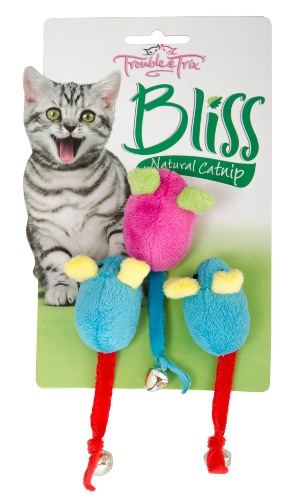 Bliss Mice Bell Cat Toy - 3 Pack