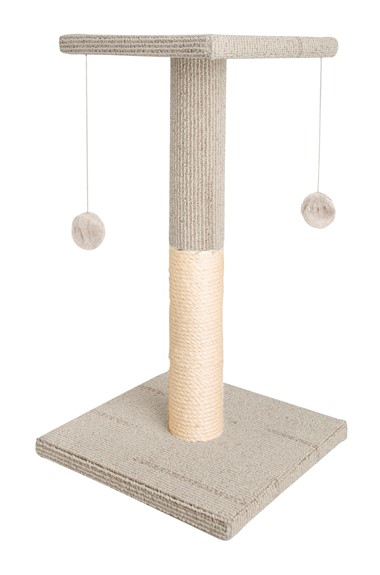 Grey Cat Scratch Pole with Carpet