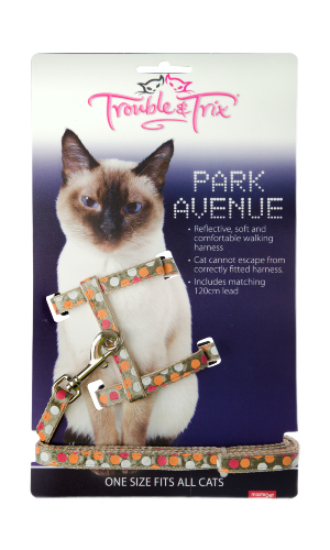 Cat Harness & Lead - Spotted