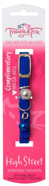 Cat Collar with Stretch and Bell - Various Colours