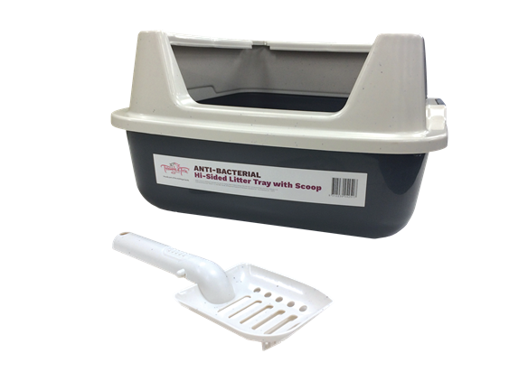 Litter Tray with High Rim and Scoop